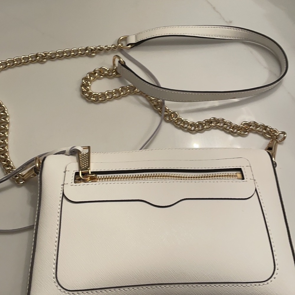White Rebecca Minkoff crossbody bag.